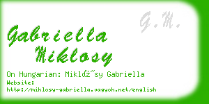 gabriella miklosy business card